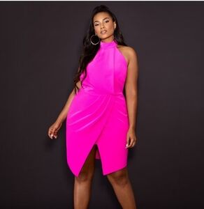 NWT KRISTEN DRAPED HALTER NECK DRESS – GABRIELLE UNION X FTF